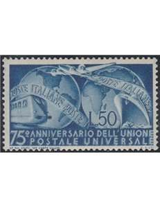 Italia 1949 - U.P.U. L. 50 azzurro Cat. € 70 (**)