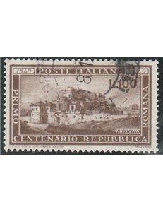 Italia 1949 - Repubblica Romana L. 100 Bruno Cat. € 160 (U)