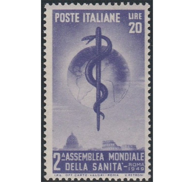 Italia 1949 - Sanità L. 20 Violetto Cat. € 50 (**)