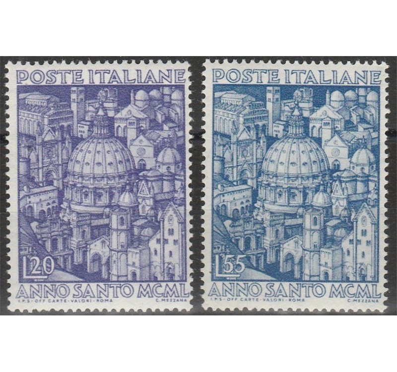 Italia 1950 - Anno Santo, la serie. Cat. € 120 (**)