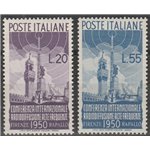 Italia 1950 - Radiodiffusione, la serie. Cert.: Italia Colleziona. Cat. € 260 (**)