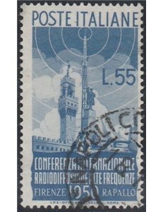 Italia 1950 - Radiodiffusione, L.55 Cat. € 120 (U)