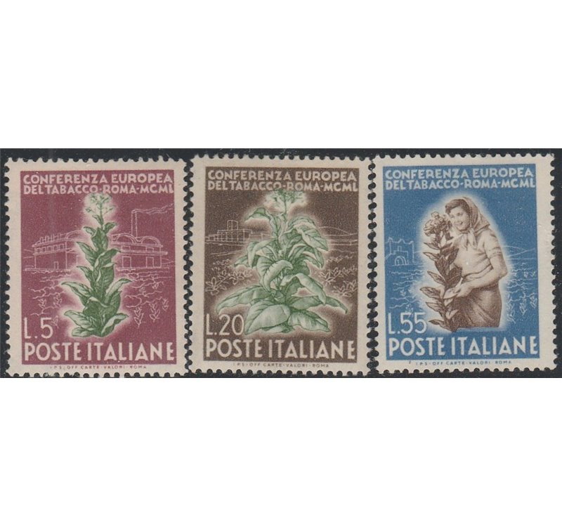 Italia 1950 - Tabacco, la serie. Cat. € 120 (**)