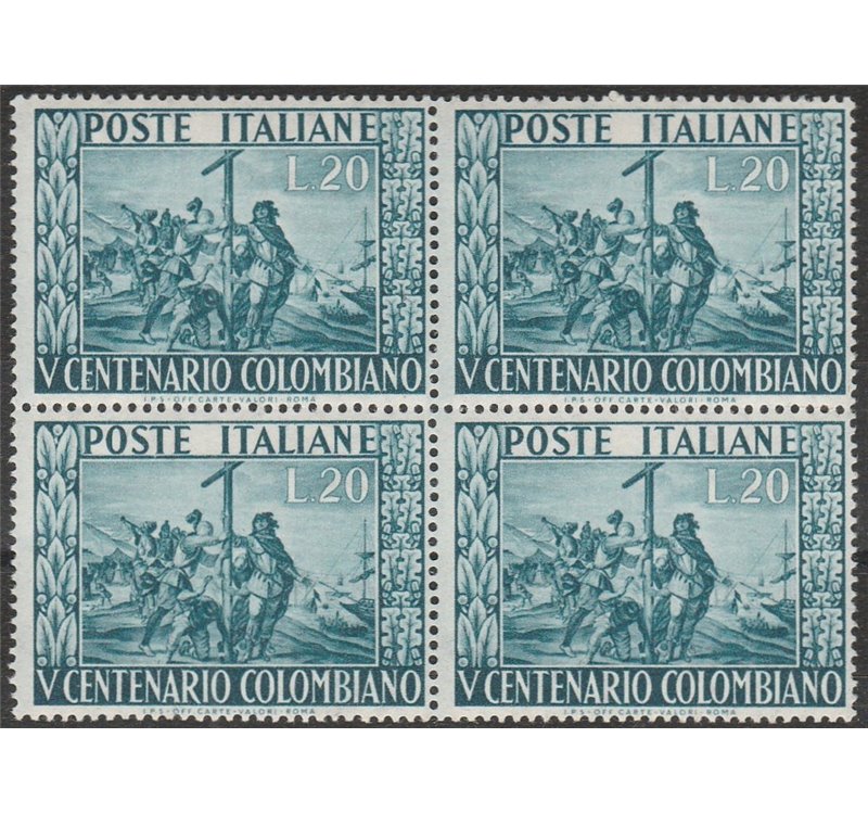 Italia 1951 - Colombo, in quartina Cat. € 85 (**)