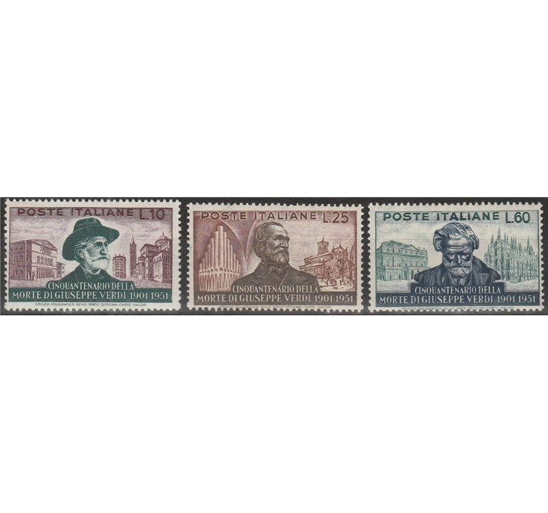 Italia 1951 - Verdi, la serie. Cat. € 80 (**)