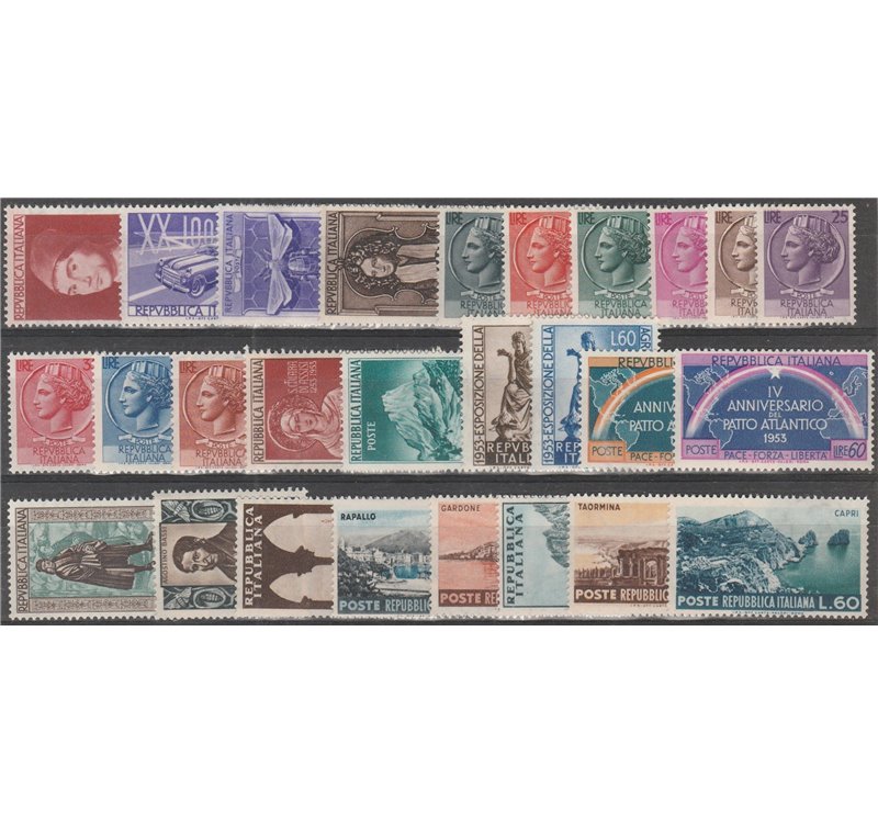 Italia 1953 - l'Annata Completa Cat. € 210 (**)