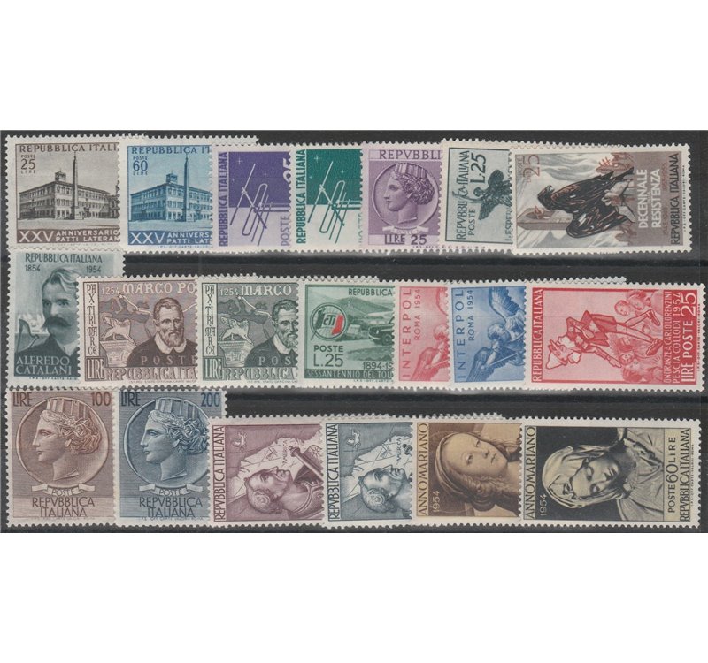 Italia 1954 - Annata Completa Cat. € 220 (**)