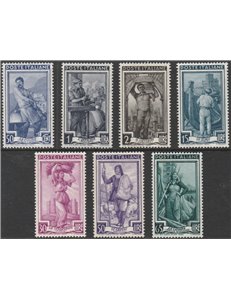 Italia 1955-1957 - Italia al Lavoro con fil. stelle Cat. € 150 (**)