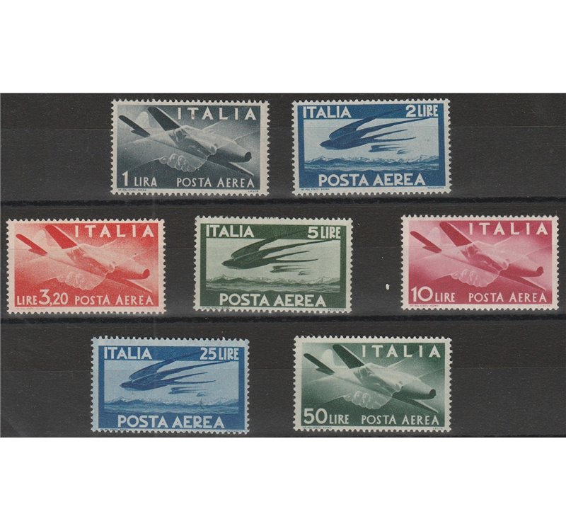 Italia Posta Aerea 1945-1946 - Democratica, la serie. Cat. € 50 (**)