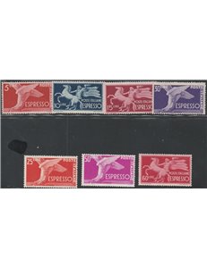 Italia Espressi 1945-1952 - Democratica, la serie. Cat. € 200 (**)