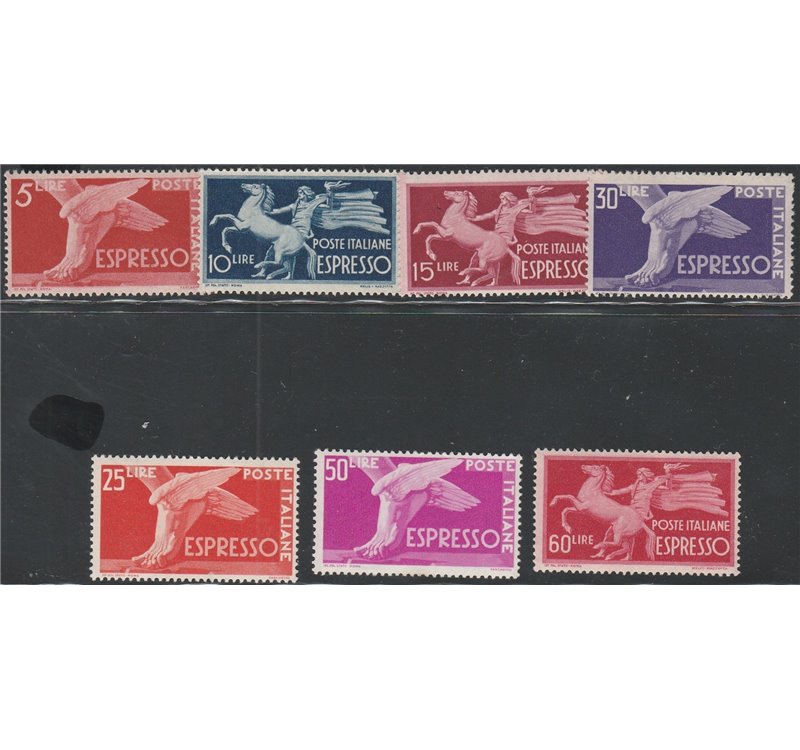 Italia Espressi 1945-1952 - Democratica, la serie. Cat. € 200 (**)