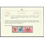 Trieste A 1947-1948 - Democratica, la serie. Cert.: Italia Colleziona. Cat. € 575 (**)