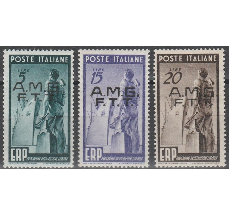 Trieste A 1949 - E.R.P. la serie. Cat. € 50 (**)