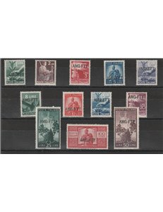 Trieste A 1949-1950 - Democratica, la serie con sovr. su una riga "AMG-FTT" Cat. € 420 (**)