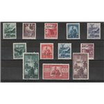 Trieste A 1949-1950 - Democratica, la serie con sovr. su una riga "AMG-FTT" Cat. € 420 (**)