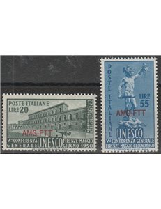 Trieste A 1950 - Unesco, la serie. Cat. € 35 (**)