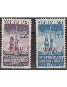 Trieste A 1950 - Radiodiffusione, la serie. Cat. € 60 (**)