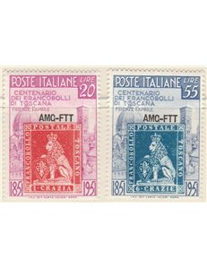 Trieste A 1951 - Toscana, la serie. Cat. € 100 (**)