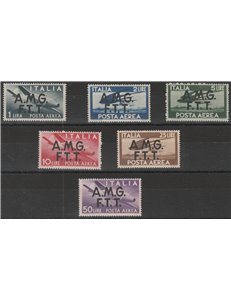 Trieste A Posta Aerea 1947 - Democratica, la serie  Cat. € 260 (**)