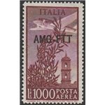 Trieste A Posta Aerea 1952 - Campidoglio L. 1000 bruno rosso dent. 14x13 1/4 con sovr. "AMG-FTT" su una riga Cat. € 320 (**)