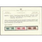 Trieste A Pacchi Postali 1949-1953 - Pacchi d'Italia del 1946-1948 con sovr. "AMG-FTT" su una riga Cat. € 500 (**)