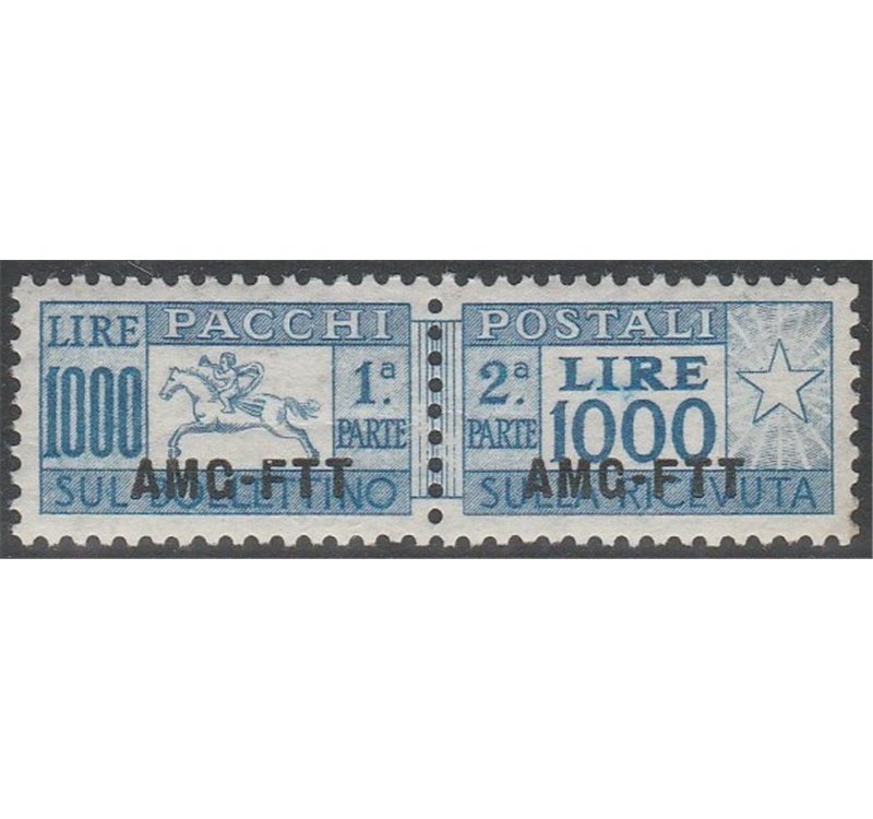 Trieste A Pacchi Postali 1954 - Cavallino con dentellatura a pettine 13 1/4 Cat. € 250 (**)