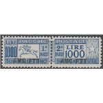 Trieste A Pacchi Postali 1954 - Pacchi L. 1000 cavallino con sovr. "AMG-FTT" e dent. lineare 13 1/4 Cat. € 300 (**)