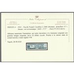 Trieste A Pacchi Postali 1954 - Pacchi L. 1000 cavallino con sovr. "AMG-FTT" e dent. lineare 13 1/4 Cat. € 300 (**)