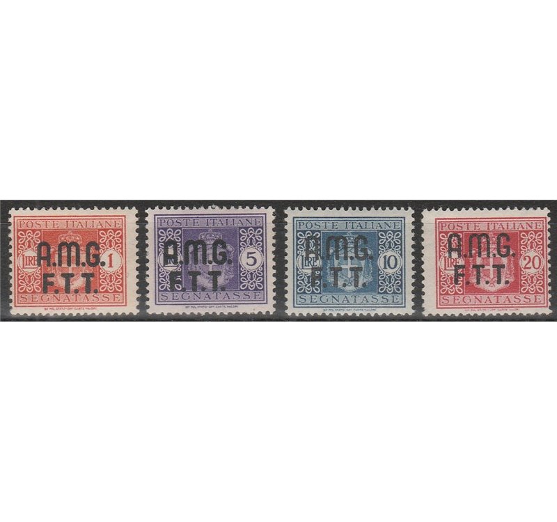 Trieste A Segnatasse 1947 - Stemma Sabaudo, la serie. Cat. € 70 (**)