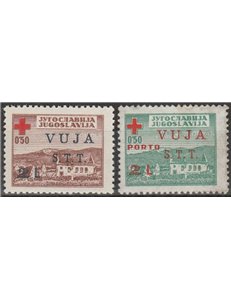Trieste B 1948 - Croce Rossa, la serie. Cert.: Italia Colleziona. Cat. € 700 (**)