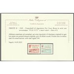 Trieste B 1948 - Croce Rossa, la serie. Cert.: Italia Colleziona. Cat. € 700 (**)