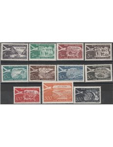Trieste B Posta Aerea 1954 - Definitiva, la serie. Cert.: Italia Colleziona. Cat. € 220 (**)