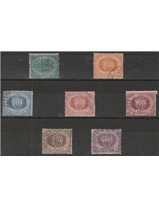 San Marino 1877-90 - Stemma, la serie  Cat. € 675 (U)