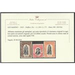 San Marino 1935 - Delfico, la serie. Cert.: Italia Colleziona. Cat. € 300 (U)
