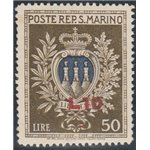 San Marino 1946 - Stemma L. 10 su 50 Cat. € 50 (**)