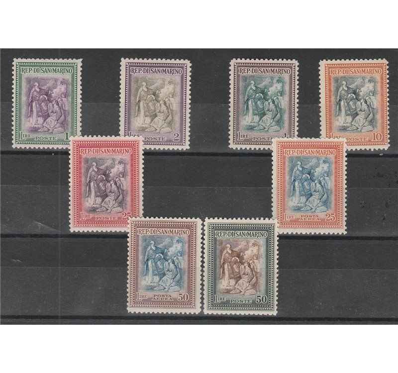 San Marino 1947 - Alberoniana, la serie. Cat. € 60 (**)