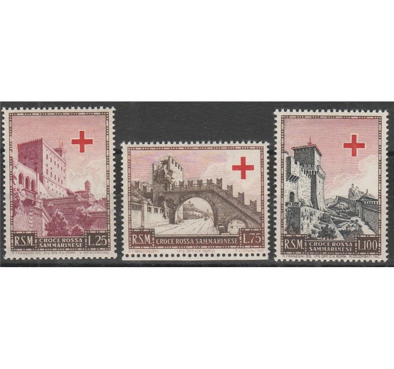 San Marino  1951 - Croce Rossa, la serie. Cat. € 70 (**)