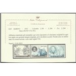 San Marino 1952 - Colombo, la serie. Cert.: Italia Colleziona. Cat. € 300 (**)