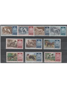 San Marino  1956 - Cani, la serie. Cat. € 62,50 (**)
