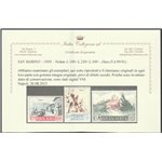 San Marino Posta aerea  1950 - Vedute, la serie. Cert.: Italia Colleziona. Cat. € 475 (**)