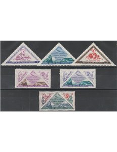 San Marino Posta aerea  1952 - Fiori, la serie. Cat. € 100 (**)