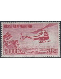 San Marino Posta aerea  1961 - Elicottero Cat. € 60 (**)