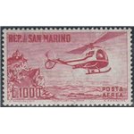 San Marino Posta aerea  1961 - Elicottero Cat. € 60 (**)