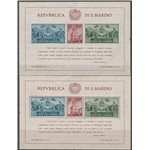 San Marino 1945 - Carducci, I due Foglietti, Dentellato e non Dentellato Cat. € 325 (**)