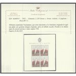 San Marino 1955 - Ginnasta, il foglietto. Cert.: Italia Colleziona. Cat. € 450 (**)