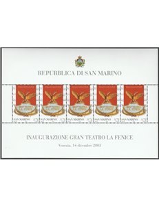 San Marino 2003 - La Fenice, il foglietto. Cat. € 320 (**)