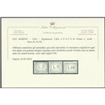 San Marino 1924 - Cifra in ovale, la serie. Cert.: Italia Colleziona. Cat. € 2500 (**)