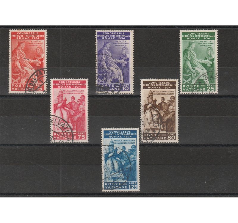 Vaticano 1935 - Giuridico, la serie. Cat. € 275 (U)