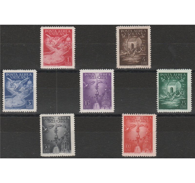 Vaticano Posta Aerea 1947 - Soggetti Vari, la serie. Cat. € 65 (**)