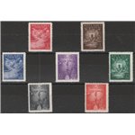 Vaticano Posta Aerea 1947 - Soggetti Vari, la serie. Cat. € 65 (**)